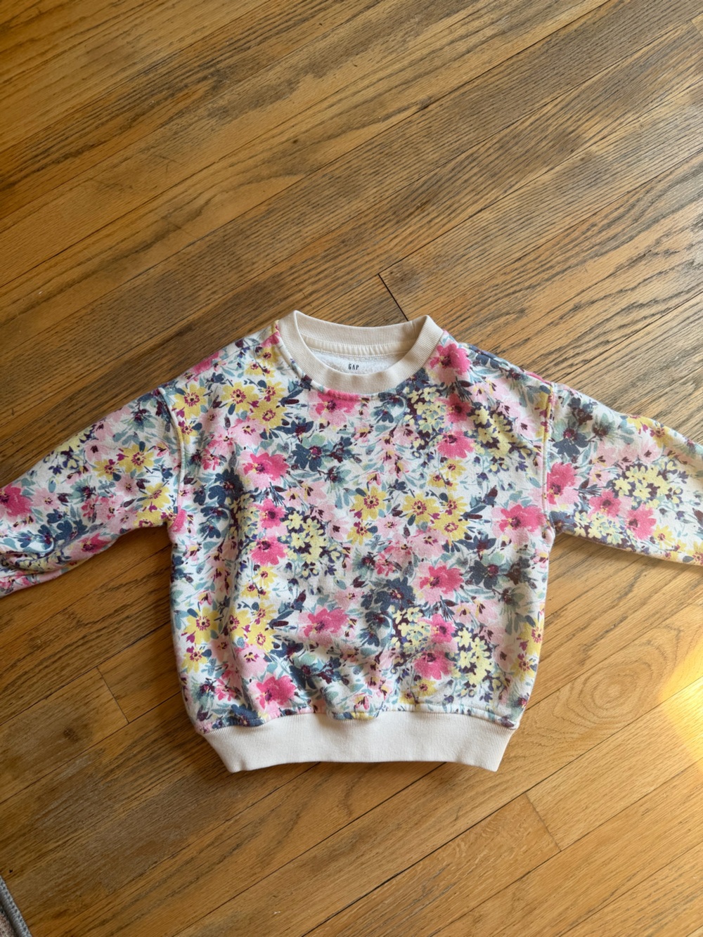 GAP Floral Crewneck Sweatshirt in Pink, Yellow, Blue